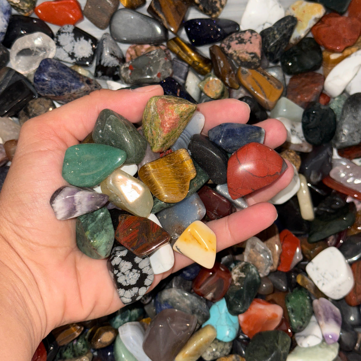 Polished Mix Gemstones Medium (Size #4) LB – Twin Rocks and - Main Image