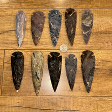 Load image into Gallery viewer, Jasper Stone Arrowhead – Approx. 4” Natural Hand-Carved Specimen