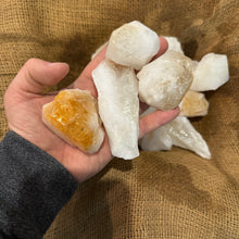 Load image into Gallery viewer, Citrine Points Rough Extra (LARGE) (By the Pound)