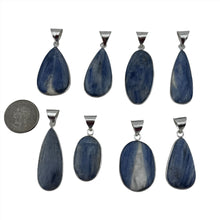 Load image into Gallery viewer, Blue Kyanite Pendant & Necklace with a "Twin Rocks and Crystals" Velvet Box