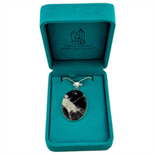 Load image into Gallery viewer, Tiffany Jasper Pendant & Necklace with a "Twin Rocks and Crystals" Velvet Box
