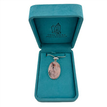 Load image into Gallery viewer, Pink Opal Pendant & Necklace with a "Twin Rocks and Crystals" Velvet Box