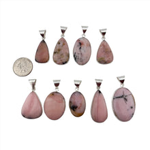 Load image into Gallery viewer, Pink Opal Pendant & Necklace with a "Twin Rocks and Crystals" Velvet Box