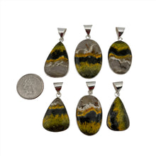 Load image into Gallery viewer, Bumble Bee Jasper Pendant & Necklace with a "Twin Rocks and Crystals" Velvet Box