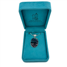 Load image into Gallery viewer, Fluorite Pendant & Necklace with a "Twin Rocks and Crystals" Velvet Box