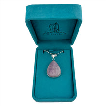 Load image into Gallery viewer, Kunzite Pendant & Necklace with a "Twin Rocks and Crystals" Velvet Box