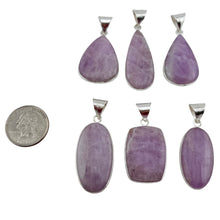 Load image into Gallery viewer, Kunzite Pendant & Necklace with a "Twin Rocks and Crystals" Velvet Box