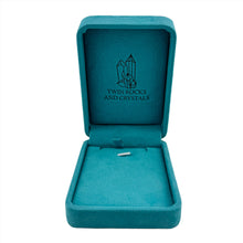 Load image into Gallery viewer, Purpurite Pendant & Necklace with a "Twin Rocks and Crystals" Velvet Box