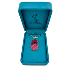 Load image into Gallery viewer, Thulite Pendant & Necklace with a "Twin Rocks and Crystals" Velvet Box