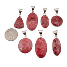 Load image into Gallery viewer, Thulite Pendant & Necklace with a "Twin Rocks and Crystals" Velvet Box