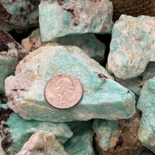 Load image into Gallery viewer, Halloween SALE!! LARGE Brazilian Amazonite Rough with Black Tourmaline Matrix