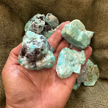 Load image into Gallery viewer, Halloween SALE!! LARGE Brazilian Amazonite Rough with Black Tourmaline Matrix