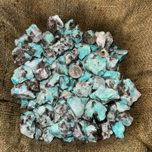 Load image into Gallery viewer, Halloween SALE!! Brazilian Amazonite with Black Tourmaline Inclusions (By the Pound)