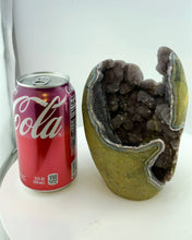 Load image into Gallery viewer, Daily Sale! Large Rainbow Amethyst Cut Base Specimen w/ Blue/Green Polished Edge (I8)