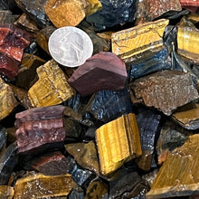 Load image into Gallery viewer, Halloween SALE!! SMALL Mixed Tiger Eye Rough (By the Pound)