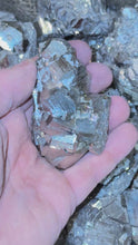 Load and play video in Gallery viewer, Halloween SALE!! RHOMBIC CUBIC Pyrite Rough (By the Pound)