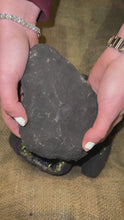 Load and play video in Gallery viewer, Dyed Quartz Black Geode with Purple & Green Pyrite Center (4"-6") (G2)