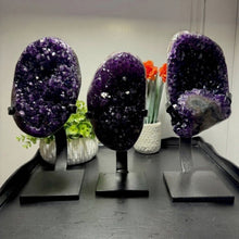 Load image into Gallery viewer, Amethyst Druze on Custom Metal Stand Size 5 (5-6 lb) High End Specimen