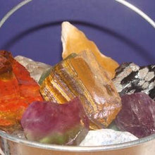 Load image into Gallery viewer, Halloween SALE!! Metal Bucket Full of Rocks and Gemstones