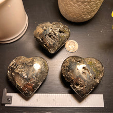 Load image into Gallery viewer, Polished Pyrite Heart Size #3