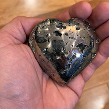Load image into Gallery viewer, Polished Pyrite Heart Size #4