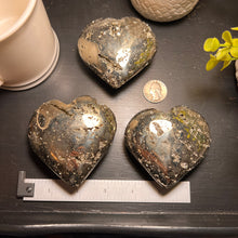 Load image into Gallery viewer, Polished Pyrite Heart Size #5