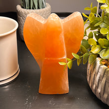 Load image into Gallery viewer, Selenite Angel (Orange)