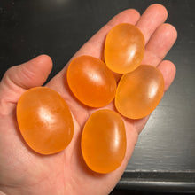 Load image into Gallery viewer, Orange Selenite Palm Stone