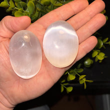 Load image into Gallery viewer, Selenite Palm Stones (2.5-3 inches)