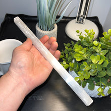 Load image into Gallery viewer, Selenite Rough Sticks (12 inch)