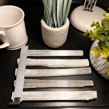 Load image into Gallery viewer, Selenite Rough Sticks (8 inch)