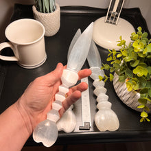 Load image into Gallery viewer, Selenite Heart Sword (12 -13 inches)