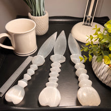 Load image into Gallery viewer, Selenite Heart Sword (12 -13 inches)