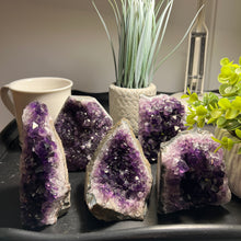 Load image into Gallery viewer, Amethyst Cut Base Size 2 (.80 - 1.2 lbs) Amethyst Druze Geode - Home Decor
