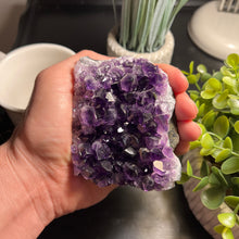 Load image into Gallery viewer, Amethyst Cut Base Size 2 (.80 - 1.2 lbs) Amethyst Druze Geode - Home Decor
