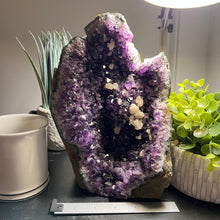 Load image into Gallery viewer, Halloween SALE!! Amethyst Cut Base Size 7 (6 - 8 lbs) Amethyst Druze Geode - Home Decor