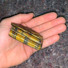 Load image into Gallery viewer, Charged Gold/Blue Tiger Eye Single Stone