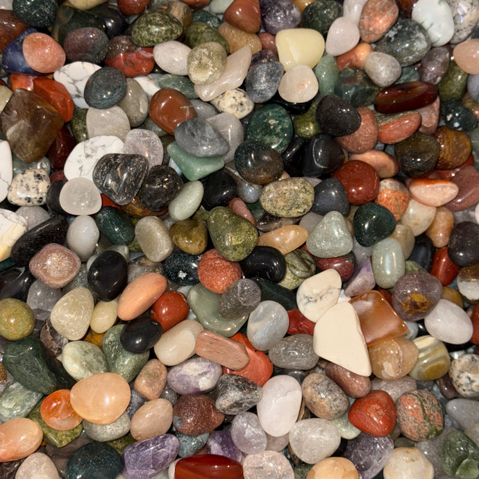 Polished Mix Gemstones Medium (Size #5) - 1 LB