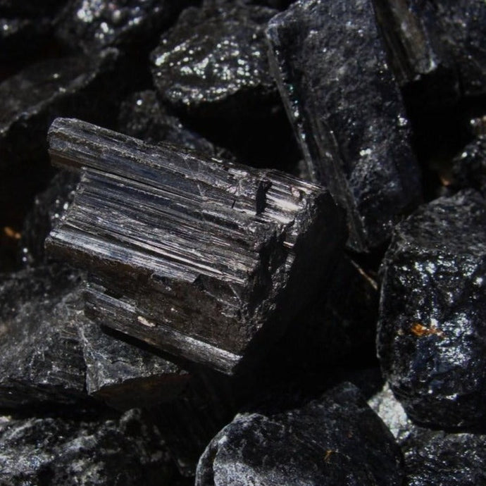 Black Tourmaline Rough (By the Pound) TWIN ROCKS AND CRYSTALS