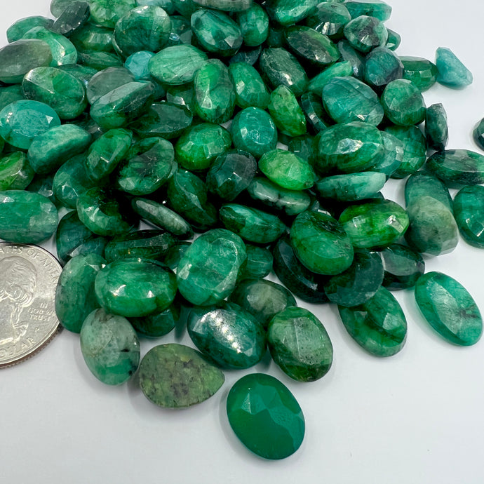 Faceted Emerald (Color Enhanced) - Mixed Sizes (50 Carat Lot)