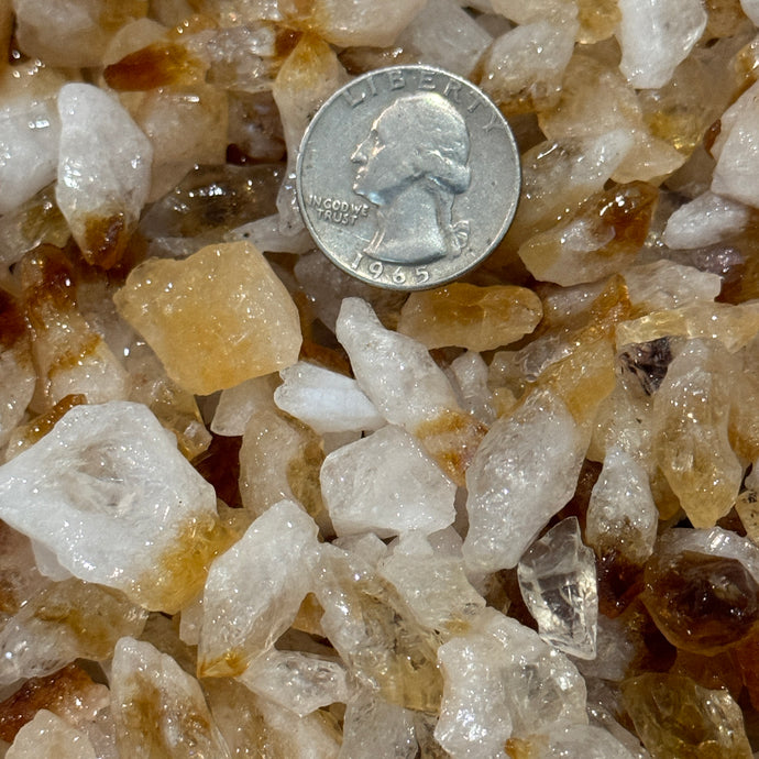 BACK TO SCHOOL SALE!! SMALL Citrine Points Rough  1/4 LB Lot