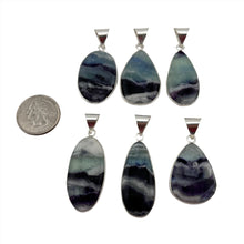 Load image into Gallery viewer, Fluorite Pendant &amp; Necklace with a &quot;Twin Rocks and Crystals&quot; Velvet Box
