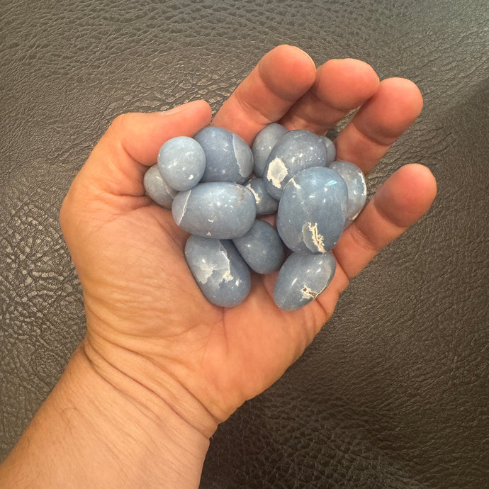 Tumbled Polished Angelite - 1/2 LB