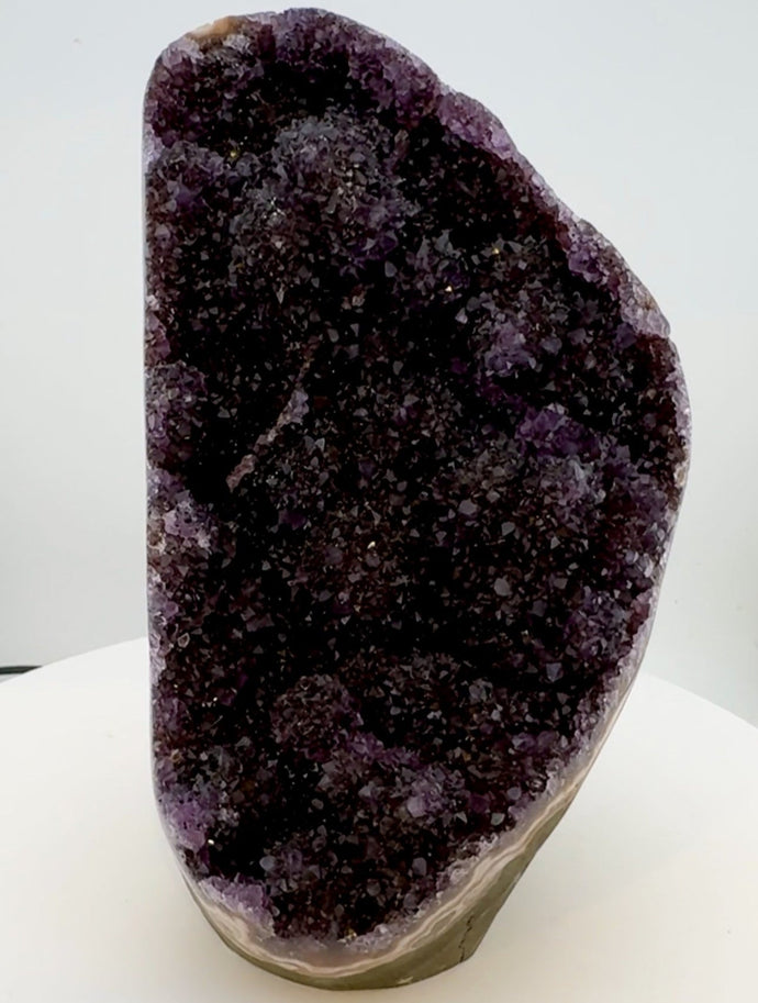 Daily Sale!  6.24 Pound Beautiful Purple Amethyst Cut Base - Polished Edge (I1)