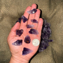 Load image into Gallery viewer, HALLOWEEN SALE!! Amethyst Points Rough (SMALL) 1/4 LB
