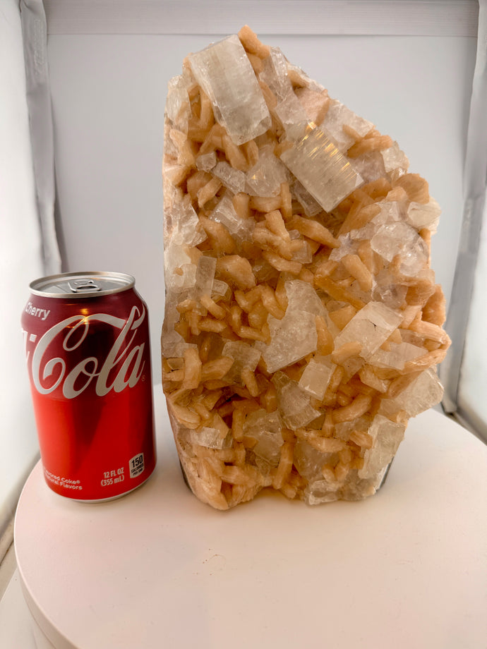 Daily Sale! Large Peach & White Apophyllite + Stilbite Cut Base Specimen 10.88 lbs (I3)