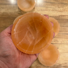 Load image into Gallery viewer, Orange Selenite Bowl 3.5-4&quot;
