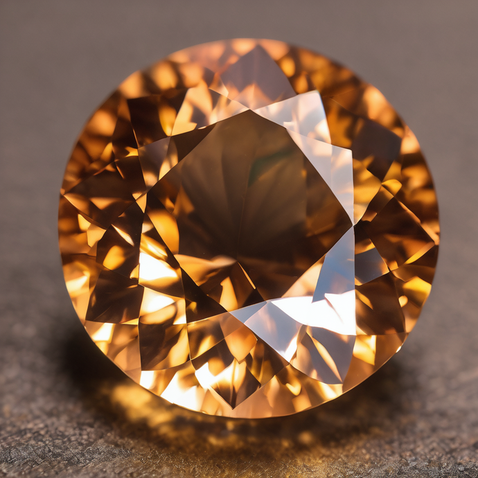 Faceted Champagne Colored Diamond - Individual Gemstone