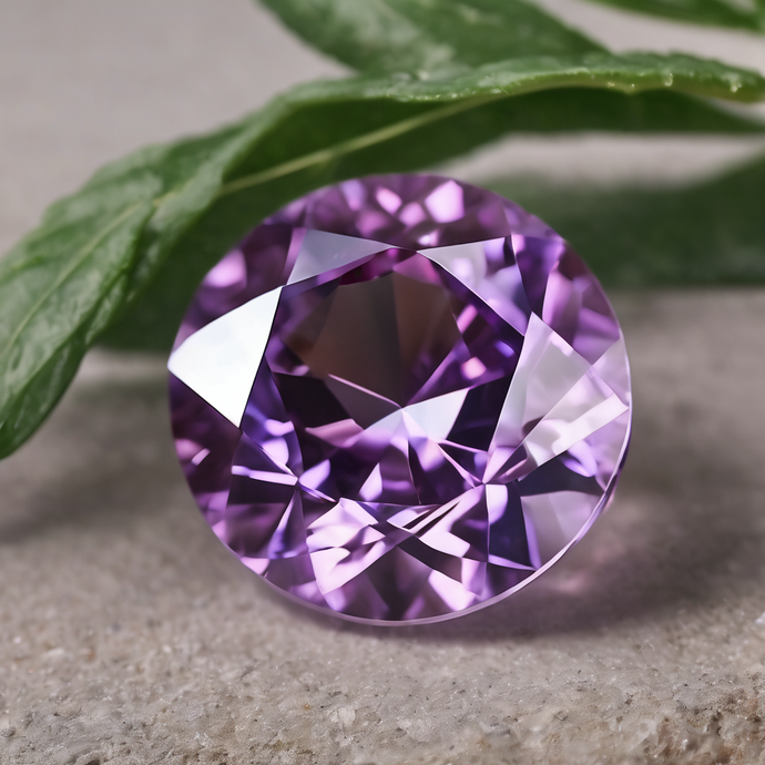 Faceted Lavender Colored Diamond - Individual Gemstone