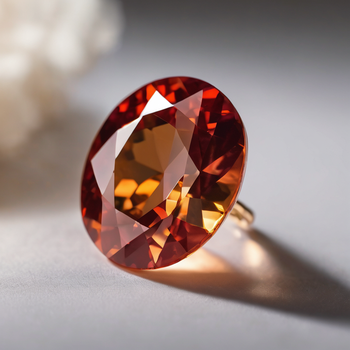 Faceted Orange Colored Diamond - Individual Gemstone